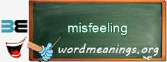 WordMeaning blackboard for misfeeling